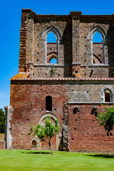 Ruïnes Van Abdij Van San Galgano Toscane Itay — Stockfoto