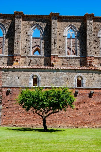 Die Ruinen Der Abtei San Galgano Der Toskana Itay — Stockfoto