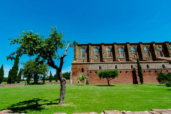 Ruínas Abadia San Galgano Toscana Itay — Fotografia de Stock