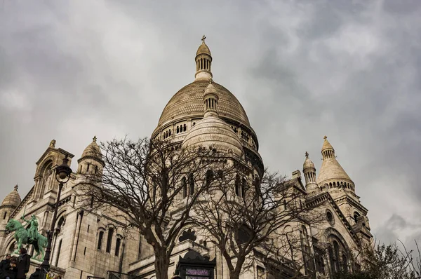 Vue Sur Façade Sacré Couer Paris France — Photo