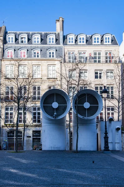 Париж Франция Марта 2014 Красивый Старый Фасад Здания Центре Парижа — стоковое фото