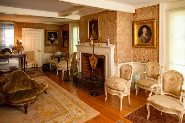 Interioro de la casa de John Adams en Quincy, MA. — Foto de Stock