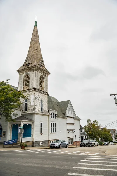 Plymouth Agosto 2018 Igreja Paroquial Pequena Cidade Plymouth Massachusetts Eua — Fotografia de Stock