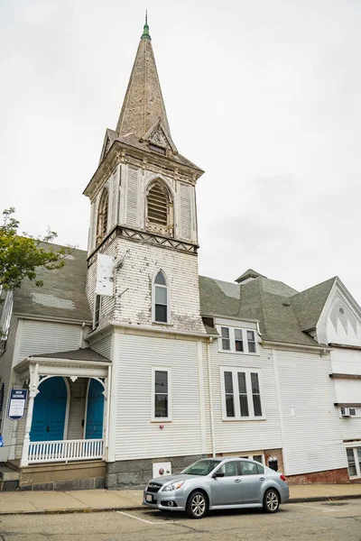 Plymouth Agosto 2018 Igreja Paroquial Pequena Cidade Plymouth Massachusetts Eua — Fotografia de Stock