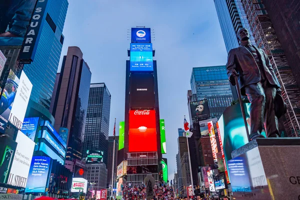 New York Luglio 2021 Traffico Notturno New York Times Square — Foto Stock