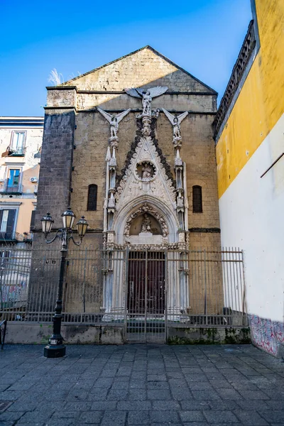 Fachada Capilla Pappacoda Iglesia Monumental Del Siglo Con Puerta Maravillosa — Foto de Stock