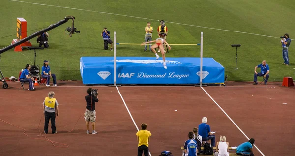 Rome Italy June 2010 Athletes Perform High Jump Rome 2010 — Stock Photo, Image