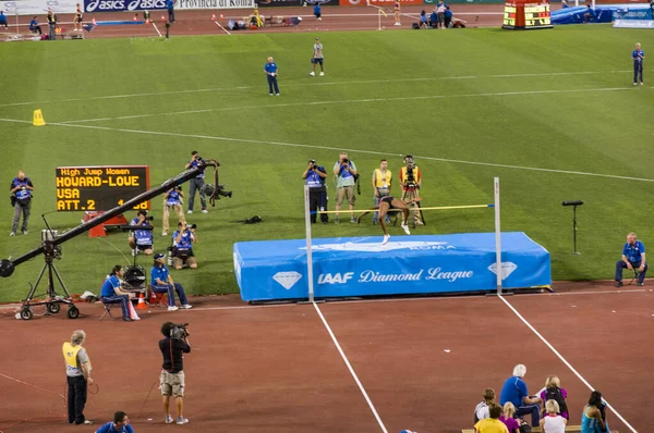 Rome Italy June 2010 Athletes Perform High Jump Rome 2010 — Stock Photo, Image