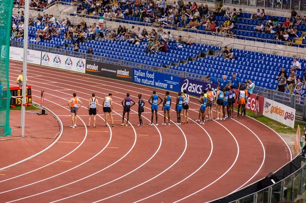 Rzym Włochy Czerwca 2010 Sportowcy Wykonują 1500M Bieg Podczas Mistrzostw — Zdjęcie stockowe