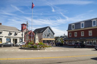 KENNEBUNKPORT, MAINE - 10 Haziran 2021: New England 'daki Kennebunkport, Maine, ABD