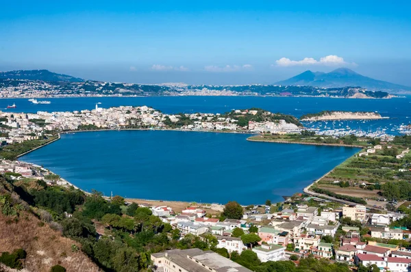 Paisagem Miseno Seu Promontório Lago Procida Monte Nápoles Itália — Fotografia de Stock