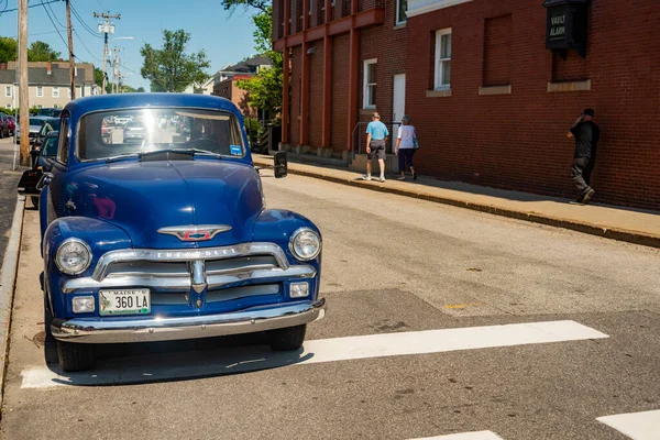 Saco Maine Julho 2021 Velho Carro Americano Exposição Anual Pequena — Fotografia de Stock