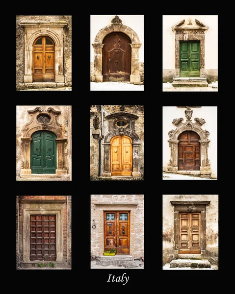 Italienska dörrar — Stockfoto