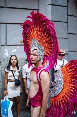 Napoli, İtalya - 5 Temmuz 2025: Napoli, İtalya 'da Eşcinsel Gururu 2025 etkinliği