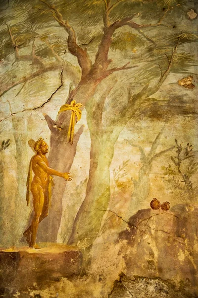 Oude Romeinse fresco — Stockfoto