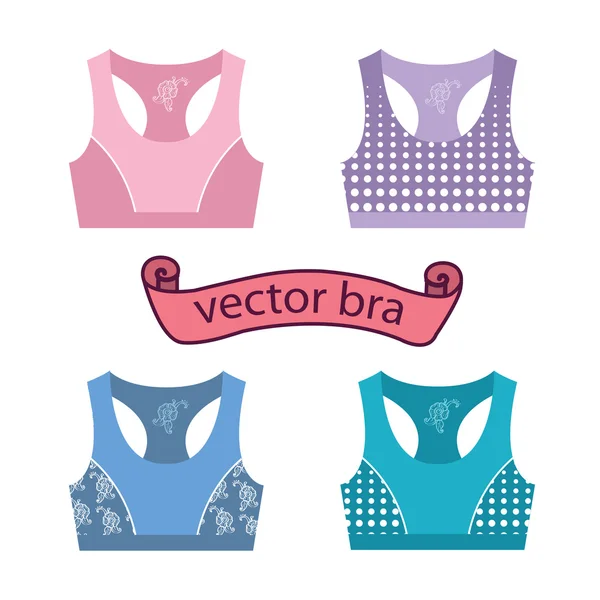 Top de mujer Sport Bra entrenamiento — Vector de stock