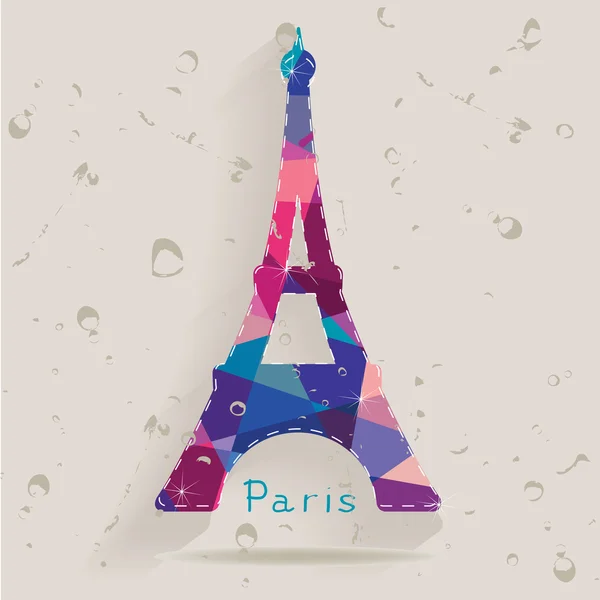 Torre Eiffel de triángulos — Vector de stock