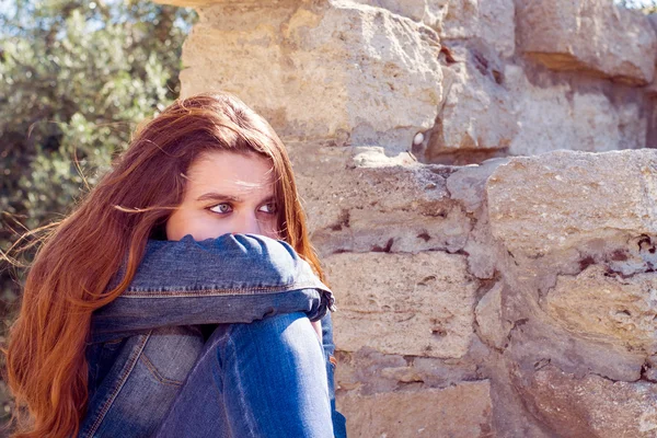 Mujer joven en desesperación — Foto de Stock