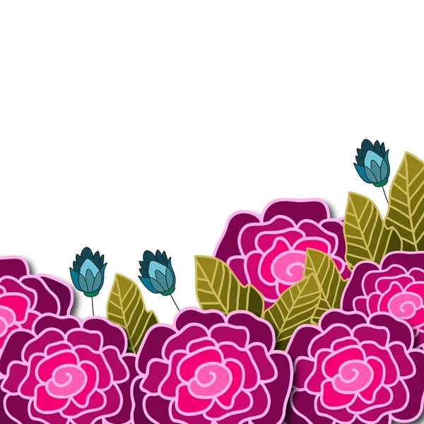 Rosa flor fundo — Vetor de Stock