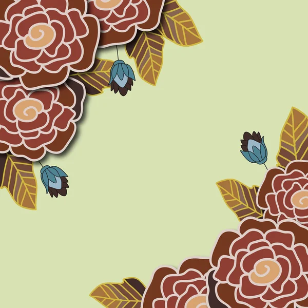 Retro bloemmotief — Stockvector