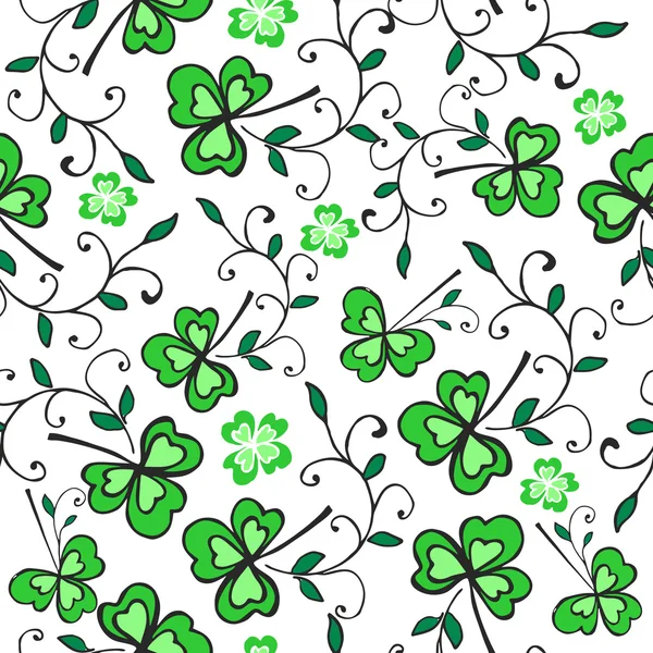 Seamless clover pattern — Stock Vector