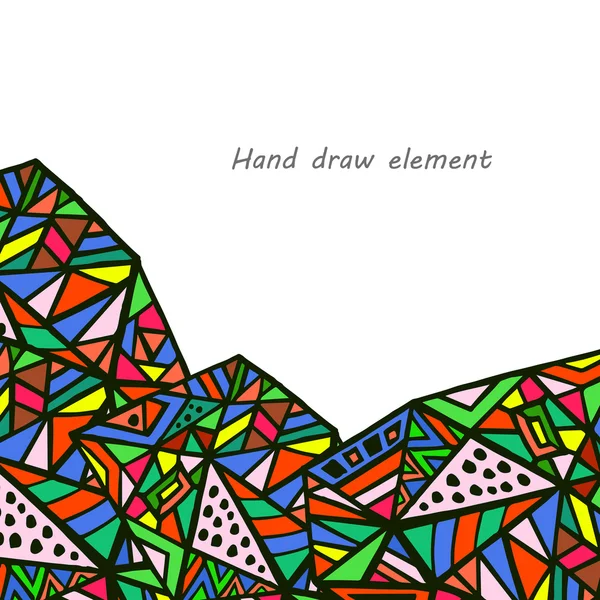 Geometric hand draw background — Stock Vector