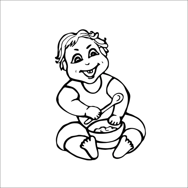 Little baby — Stock Vector