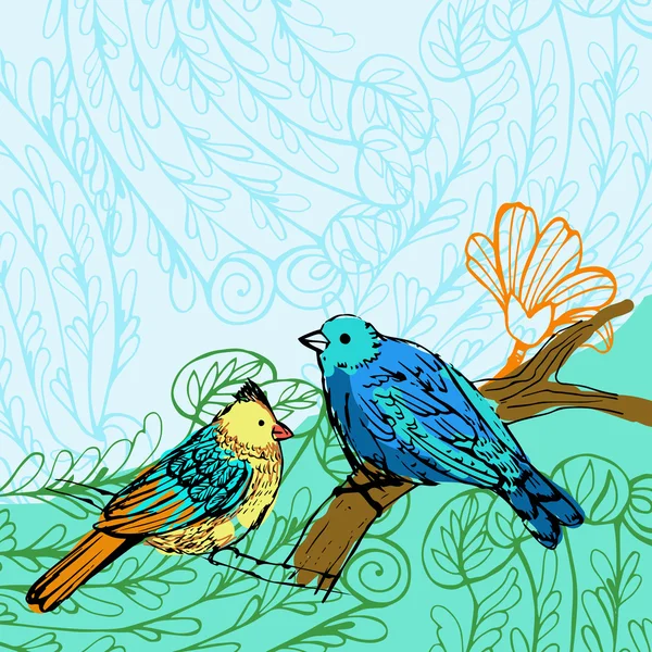 Fondo de aves — Vector de stock