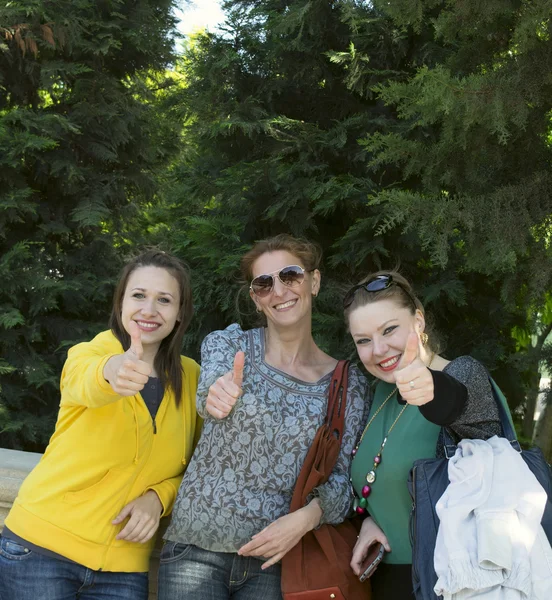 Meeting girlfriends — Stock Photo, Image