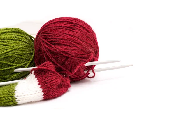 Knitting on  isolated background — Stock Photo, Image