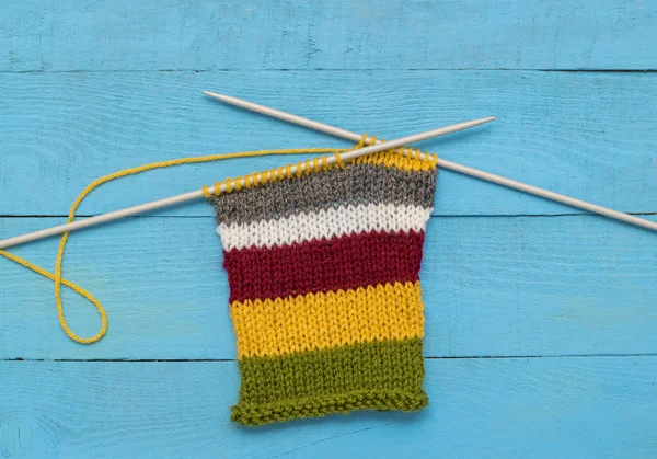 Knitting on the spokes — Stock Photo, Image