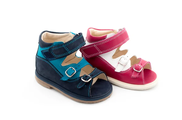 Two different colors of Babies Shoes — Stock Photo, Image