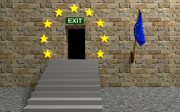 Ilustración para salir de la Unión Europea —  Fotos de Stock