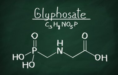 Structural model of glyphosate molecule  clipart
