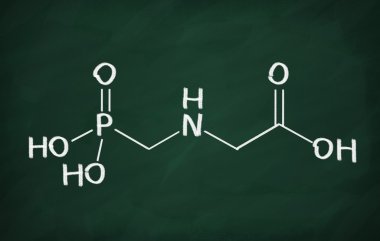 Glyphosate molekülünün yapısal modeli 