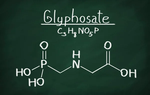 Structural model of glyphosate molecule — Stock Photo, Image