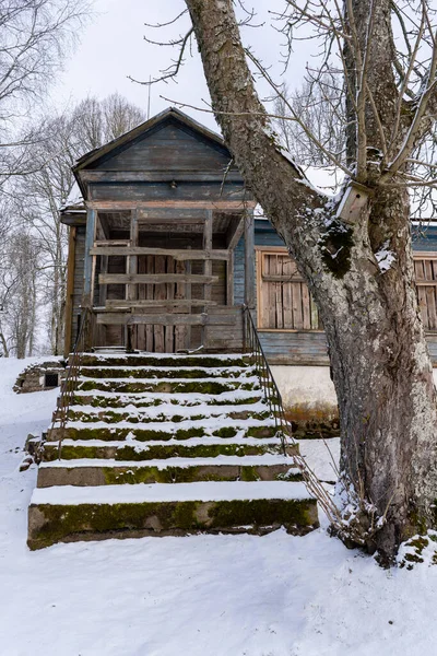 겨울날 마을의 — 스톡 사진