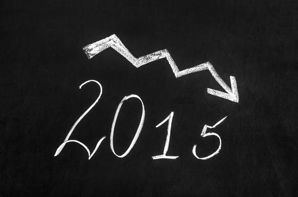 Pessimistic 2015 year graph — Stock Photo, Image