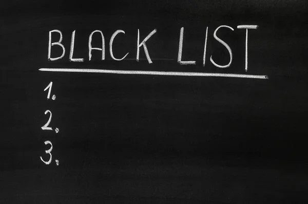 Black list — Stock Photo, Image