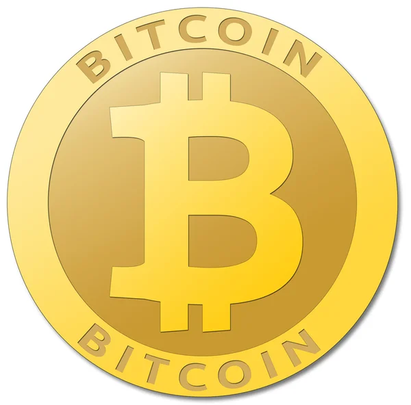 Gyllene bitcoin virtuell valuta. — Stockfoto