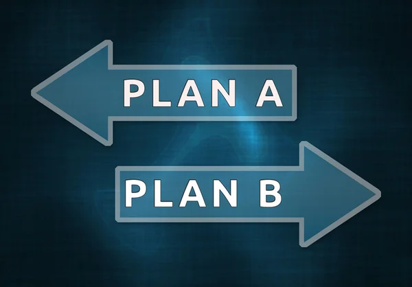 Plan een, plan b — Stockfoto