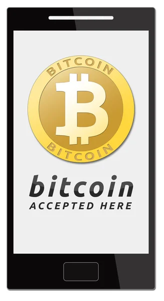 Vi accepterar bitcoins — Stockfoto