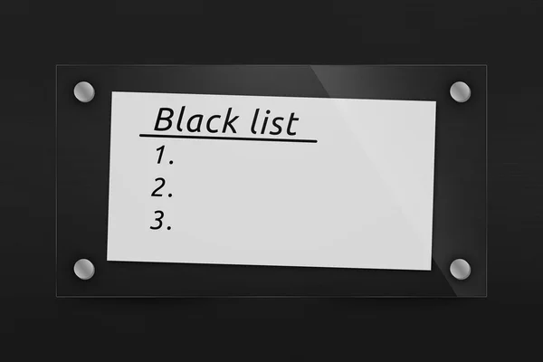 Black list — Stock Photo, Image