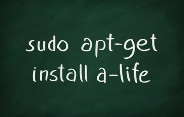 Sudo apt-get install a-life. clipart