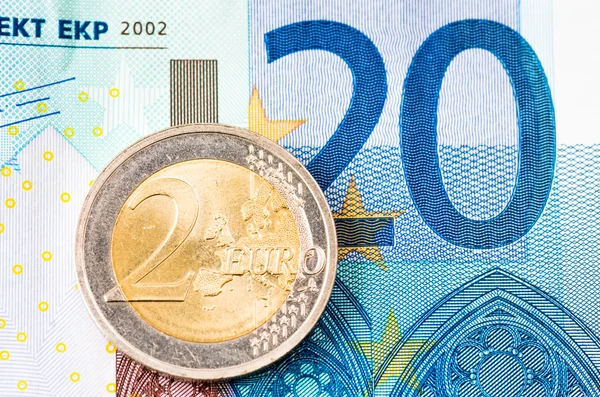 Dos euros — Foto de Stock