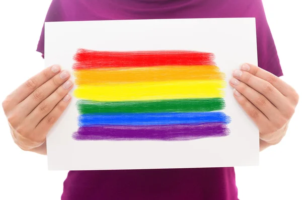 Bandera del arco iris — Foto de Stock