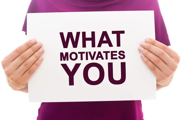 Was dich motiviert? — Stockfoto
