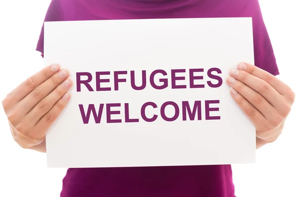 Bienvenue aux réfugiés — Photo