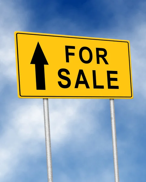 The road sign symbol with text For sale — Stock Photo, Image