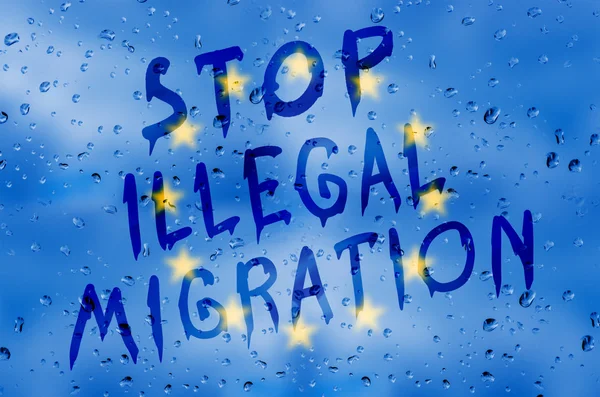 Illegale Migration stoppen — Stockfoto